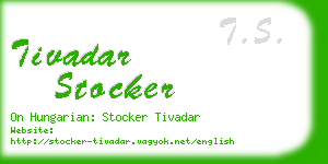 tivadar stocker business card